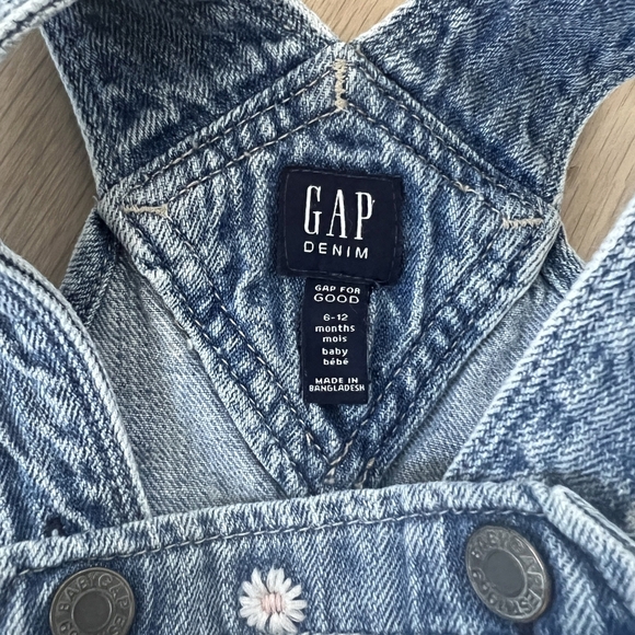 GAP Baby Denim Shortalls 6-12 M - Picture 4 of 6